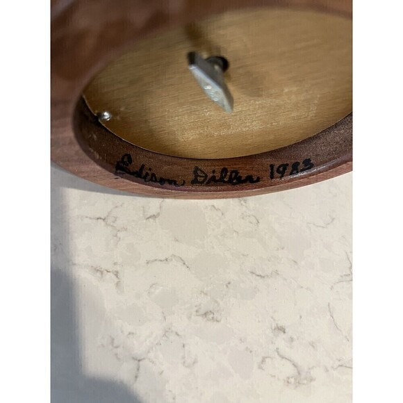 Vintage Wooden Edison Diller 1983 Musical Bell Plays It's A Small World - Picture 5 of 5